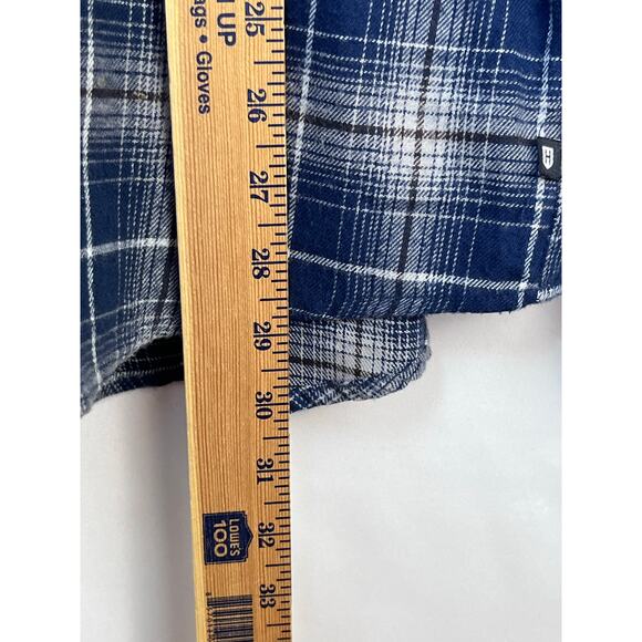 Howitzer Men's Size Large Blue Plaid Long Sleeve Button Up Flannel Shirt - Picture 5 of 7